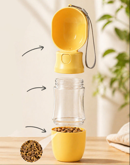 Portable pet Food and Water Container Feeder Bowl Travel